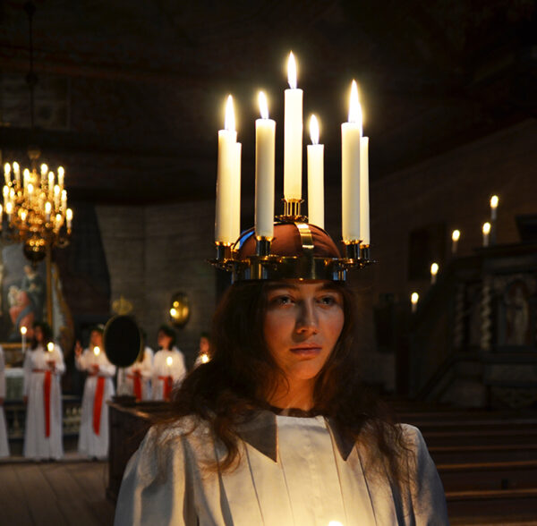 Lucia i Seglora kyrka, Skansen Foto: Simon Lokko